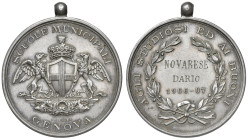 GENOVA Medaglia 1907 Premio agli studiosi a Dario Novarese - Opus: P. Ferrea AG (g 13,02 - Ø 33 mm) Appiccagnolo. Graffietti di pulizia
qSPL