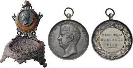 FIRENZE Leopoldo II di Lorena (1824-1859) Medaglia 1848 Consiglio Generale - AG ( g 52,89 - Ø 41mm) RRRR Tiratura di 85 pezzi coniati. Colpi al bordo ...