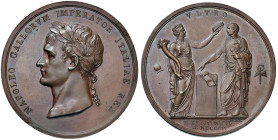 MILANO Napoleone I (1805-1814) Medaglia 1805 Napoleone incoronato re d'Italia - Opus: L. Manfredini AE (g 37,45 - Ø 42 mm) R
qFDC-FDC