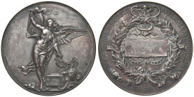 MILANO Medaglia 1884 - Scuola superiore d'arte applicata all'industria - Opus: Pogliaghi e Cappuccio AE argentato (g 173 - Ø 73 mm) Segnetti
M.di SPL...