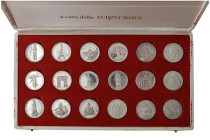 ITALIA Serie di 18 medaglie d'argento commemotarive per i giochi olimpici dal 1896 al 1964 in box originale.
Come da foto