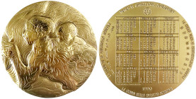 Medaglia FAO 1990 Medaglia calendario Piano di azione per l'intergrazione delle donne nello sviluppo agrario - Opus: G. Merighi AE (g 225 - Ø 80 mm) B...