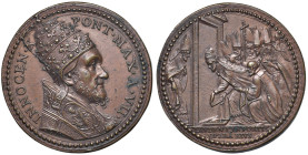 Innocenzo X (1644-1655) Medaglia An. VII Chiusura della porta santa - Opus: GM AE (g 14,24 - Ø 32 mm)
qFDC