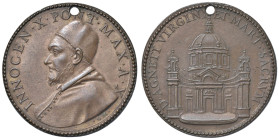 Innocenzo X (1644-1655) Medaglia An. X Chiesa di Sant'Agnese - Opus: GM AE (g 27,87 - Ø 38 mm) Foro, riconio posteriore. Colpetti al bordo
SPL-FDC