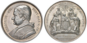 Gregorio XVI (1831-1846) Medaglia 1839 Canonizzazione di 5 nuovi santi - Opus: F. Girometti Patrignani 58 AG (g 32,97 - Ø 44 mm) 
qFDC