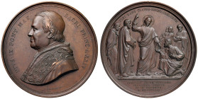 Pio IX (1846-1878) Medaglia 1869 Concilio ecumenico vaticano - Opus: I. Bianchi AE (g 173 - Ø 75 mm) Contenitore originale con lettera e sigillo di ap...