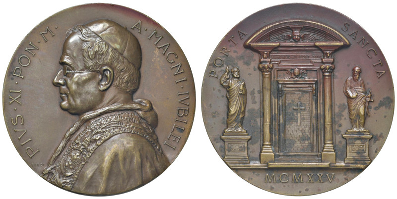 Pio XI (1922-1939) Medaglia 1925 Anno Giubileo - Opus: Parisi AE (g 73,62 - Ø 55...