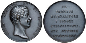 Carlo Alberto (1831-1849) Medaglia 1847 popolo riconoscente 30 ottobre 1847 - Opus: G. Galeazzi AE (g 65,82 - Ø 51 mm)
qFDC/FDC