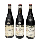 Piemonte Borgogno, Barolo Riserva Langhe 2 bts 1955 - TS 1 bt 1947 - TS Capsule e etichette con segni d’usura del tempo. Colore chiaro. Depositi. 3 bt...