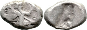 Greek
ACHAEMENID EMPIRE. Time of Darios I to Xerxes II (485-420 BC). Sardes.
AR Siglos (17.2mm 5.44g)
Obv: Persian king in kneeling-running stance ...