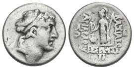 Greek
KINGS of CAPPADOCIA. Ariarathes IV Eusebes ( circa 220-163 BC).
AR Drachm (23mm g)
Obv: Diademed head of Ariarathes right.
Rev: BAΣΙΛΕΩΣ API...