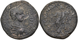 Roman Provincial
PONTOS. Amaseia. Caracalla (198-217 AD)
AE Bronze (42mm 17.91)
Obv: Laureate, draped and cuirassed bust right
Rev: Tyche standing...