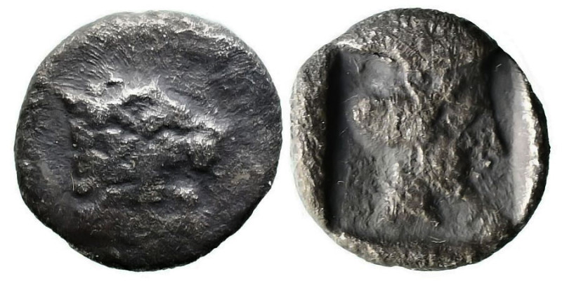 Greek
CARIA. Knidos. (Circa 411-404 BC).
AR Obol (9mm 0.67g)
Obv: Forepart of...