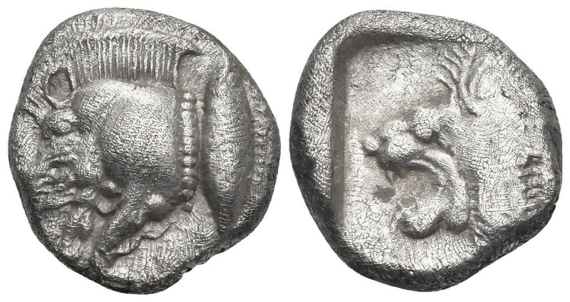 Greek
MYSIA. Kyzikos. (Circa 450-400 BC).
AR Diobol (10.1mm 1.18g)
Obv: Forep...