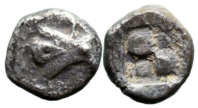 Greek
MYSIA. Kyzikos. (Circa 600-525 BC)
AR Trihemiobol(?) (9.5mm 0.94g)
Obv:...