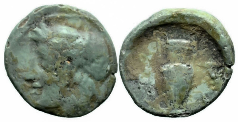 Greek
MYSIA. Kyzikos. (Circa 4th century BC)
AE Bronze (10mm 0.65g)
Obv: Laur...