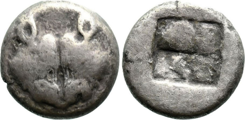 Greek
LESBOS. Uncertain mint. (Circa 500-450 BC).
BI 1/12 Stater (9.1mm 1.11g)...