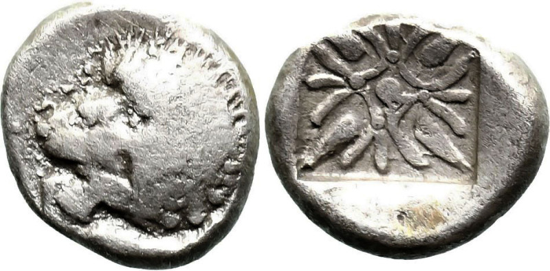 Greek
IONIA. Miletos. (Late 6th-early 5th centuries BC).
AR Diobol (9.5mm 1.11...