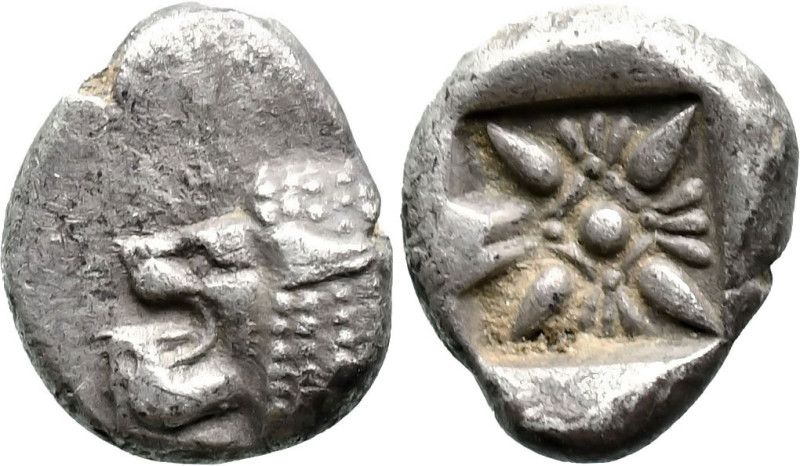 Greek
IONIA. Miletos. (Late 6th-early 5th centuries BC).
AR Diobol (10.2mm 1.1...