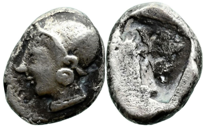 Greek
IONIA. Phokaia. (Circa 521-478 BC).
AR Diobol (10mm 1.14)
Obv: Archaic ...