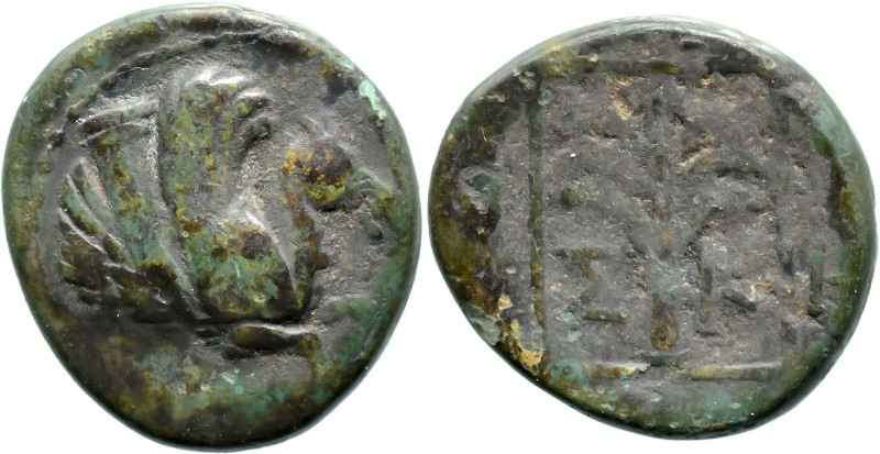 Greek
TROAS. Skepsis. (Circa 197-188 BC)
AE Bronze (20.1mm 6.77g)
Obv: Forepa...