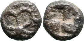 Greek
ASIA MINOR. Uncertain mint. (Late 6th-early 5th centuries BC)
AR Diobol (9.1mm 1.11g)
Obv: Flower or rosette with six petals around central p...
