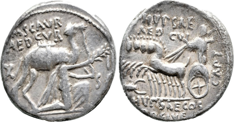 Roman Republican
M. Aemilius Scaurus and P. Plautius Hypsaeus (58 BC). Rome.
A...