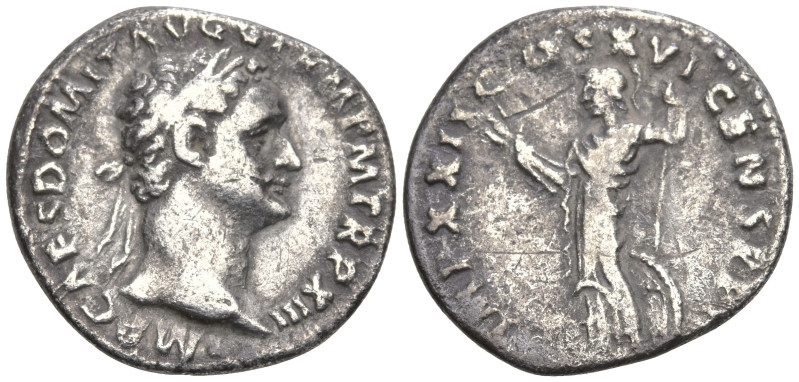 Roman Imperial
Domitian (81-96 AD). Rome
AR Denarius (23.6mm 3.25g)
Obv: IMP ...