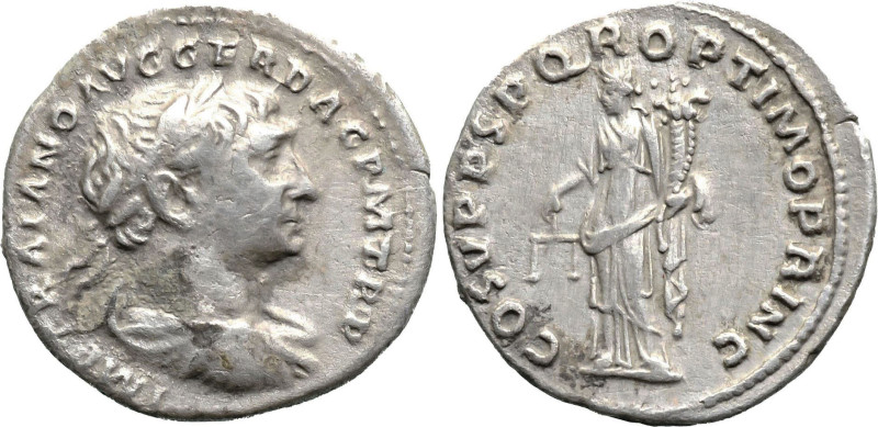 Roman Imperial
TRAJAN (98-117). Rome.
AR Denarius (18.8mm 3.24g)
Obv: IMP TRA...