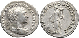 Roman Imperial
TRAJAN (98-117). Rome.
AR Denarius (18.8mm 3.24g)
Obv: IMP TRAIANO AVG GER DAC P M TR P. Laureate bust right, with slight drapery.
...