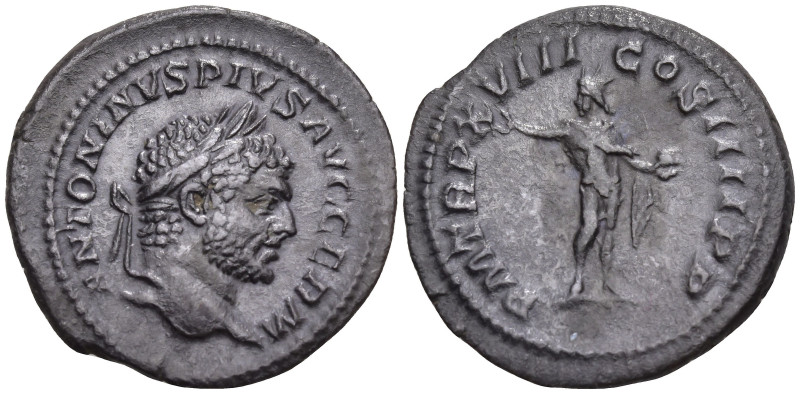 Roman Imperial
Caracalla (198-217 AD). Rome
AR Denarius (27.1mm 3g)
Obv: ANTO...