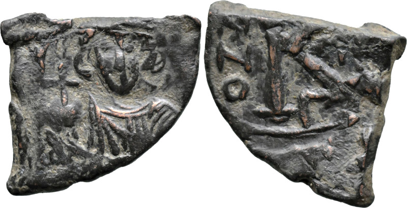 Byzantine
Justinian II, First reign (685-695 AD). Constantinople mint
AE Half ...