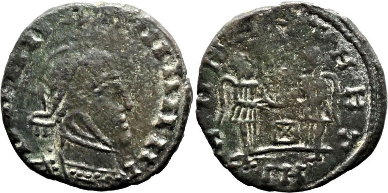 Migration Period
Ae Nummus (17.3mm 2.59g)
Uncertain Germanic tribes. imitating...