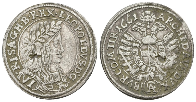 World
AUSTRIA. Leopold I (1657-1705 AD).
15 Kreuzer (1661) (25.62mm 3.08g)
Ob...