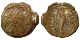 SELEUKID KINGS of SYRIA. Seleukos I Nikator, 312-281 BC. Ae (bronze, 8.15 g, 22 mm), Antioch on the Orontes. Laureate head of Apollo right. Rev. BAΣΙΛ...
