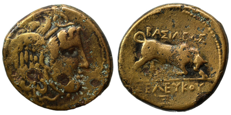 SELEUKID KINGS of SYRIA. Seleukos I Nikator, 312-281 BC. Ae (bronze, 6.68 g, 21 ...