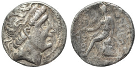 SELEUKID KINGS of SYRIA. Antiochos I Soter, 281-261 BC. Fourrée Tetradrachm (silver plated bronze, 11.79 g, 26 mm), copying Seleukeia on the Tigris mi...