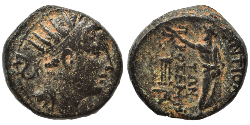 SELEUKID KINGS of SYRIA. Antiochos IV Epiphanes, 175-164 BC. Ae (bronze, 4.53 g,...
