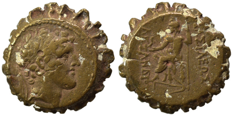 SELEUKID KINGS of SYRIA. Alexander I Balas, 152-145 BC. Ae serrate (bronze, 7.63...