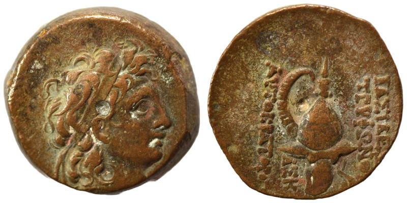 SELEUKID KINGS of SYRIA. Tryphon, 142-138 BC. Ae (bronze, 5.78 g, 18 mm), Antioc...