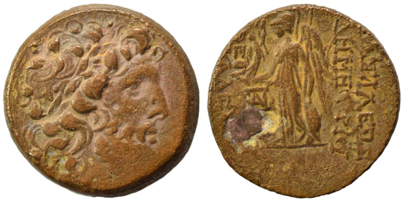 SELEUKID KINGS of SYRIA. Demetrios II Nikator, second reign, 129-125 BC. Ae (bro...