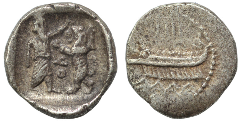 PHOENICIA. Sidon. Ba'alšillem II, circa 401-366 BC. 1/16 Shekel (silver, 0.78 g,...