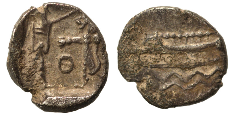 PHOENICIA. Sidon. Ba'alšillem II, circa 401-366 BC. 1/16 Shekel (silver, 0.81 g,...