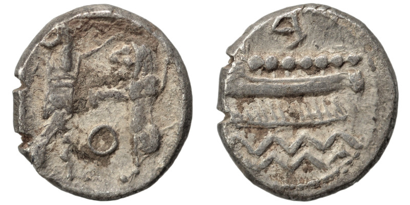 PHOENICIA. Sidon. Ba'alšillem II, circa 401-366 BC. 1/16 Shekel (silver, 0.88 g,...