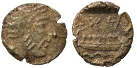 PHOENICIA. Arados. Uncertain king. Circa 400-384 BC. 1/16 Shekel (silver, 0.56 g, 9 mm). Laureate head of Ba'al-Arwad right. Rev. Galley right, above ...