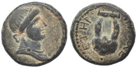 SYRIA, Seleucis and Pieria. Antioch. Pseudo-autonomous issue, time of Nero, 54-68. Ae (bronze, 3.85 g, 16 mm). Laureate and draped bust of Apollo righ...