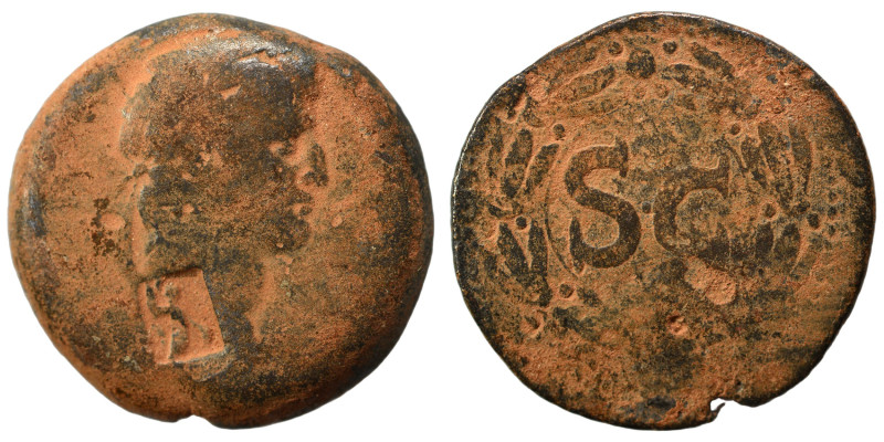 SYRIA, Seleucis and Pieria. Antioch. Otho, 69. As (bronze, 13.93 g, 28 mm). Laur...