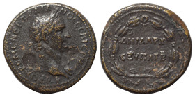 SYRIA, Seleucis and Pieria. Antioch. Trajan, 98-117. Ae (bronze, 14.22 g, 27 mm). AYTOKP KAIC NЄP TPAIANO CЄB ΓЄPM Laureate head to right. Rev. ΔΗΜΑΡΧ...
