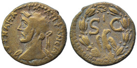 SYRIA, Seleucis and Pieria. Antioch. Antoninus Pius, 138-161. Ae (bronze, 3.11 g, 18 mm). Radiate head of Antoninus Pius, left. S C within laurel wrea...
