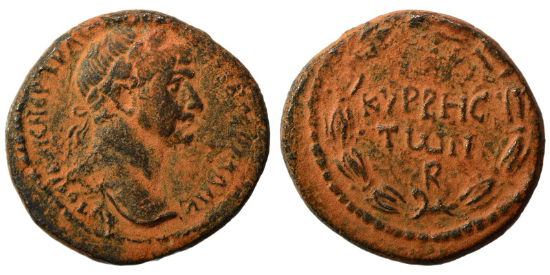 SYRIA, Cyrrhestica. Cyrrhus. Trajan, 98-117. Ae (bronze, 11.62 g, 26 mm). Laurea...